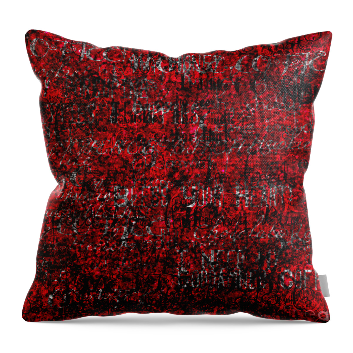 Chaos Throw Pillow featuring the painting Mental Chatter at 3 AM by Neece Campione