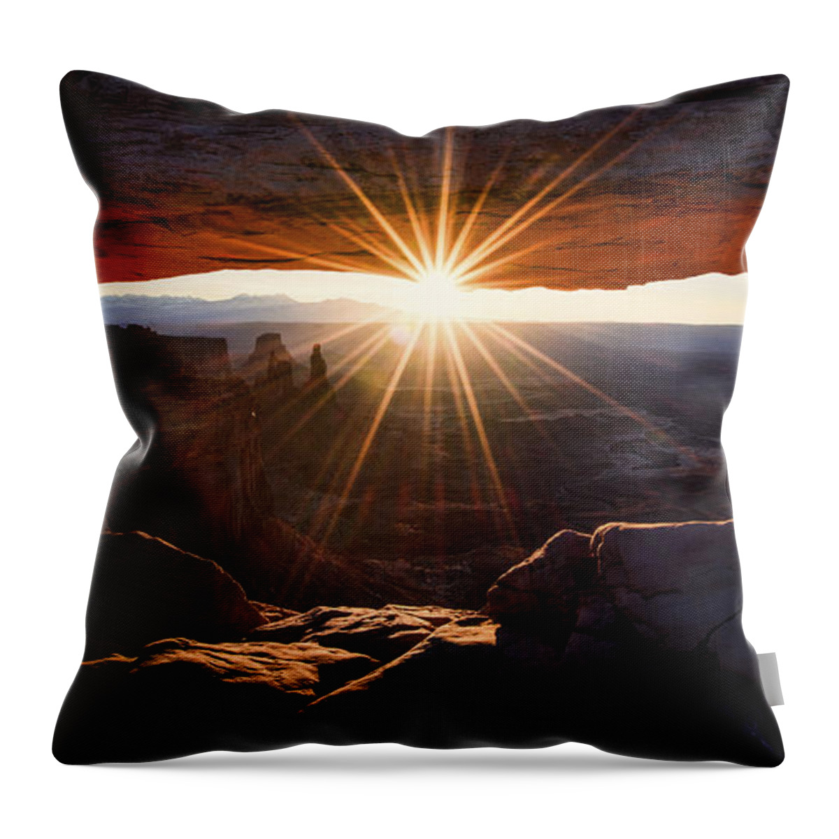 Mesa Glow Throw Pillow featuring the photograph Mesa Glow by Chad Dutson