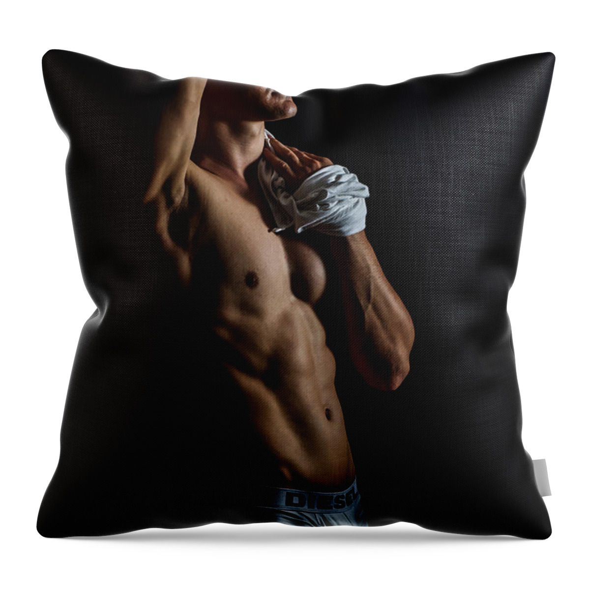 Male Throw Pillow featuring the photograph Michael 1 by Rick Saint