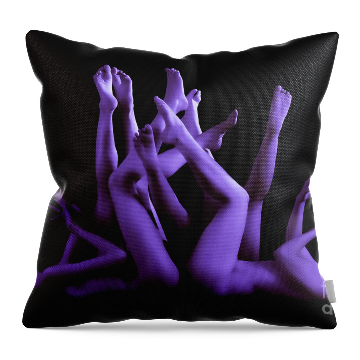 Artistic Throw Pillow featuring the photograph Midnight forest by Robert WK Clark