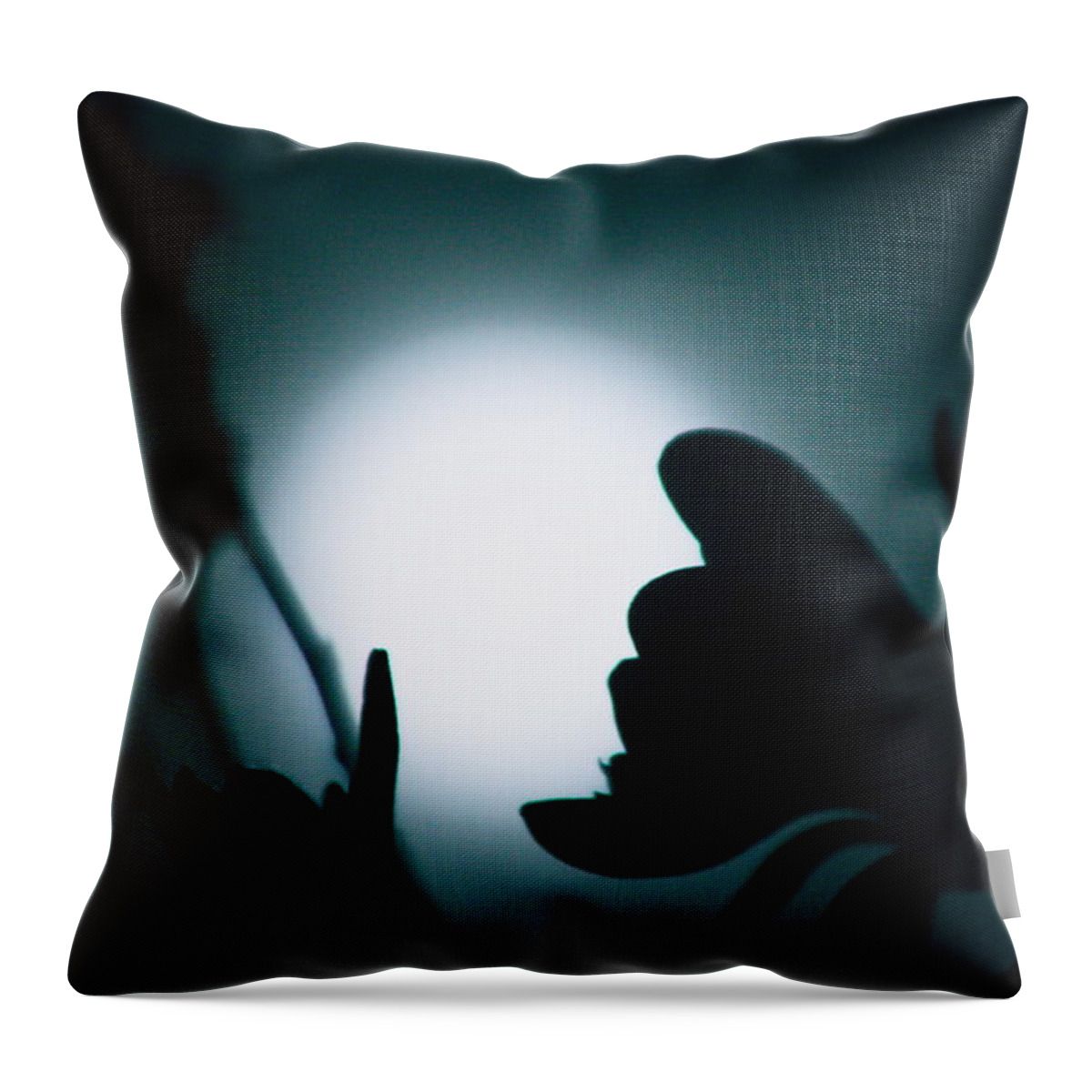 Nunweiler Throw Pillow featuring the photograph Midnight Magnolia by Nunweiler Photography