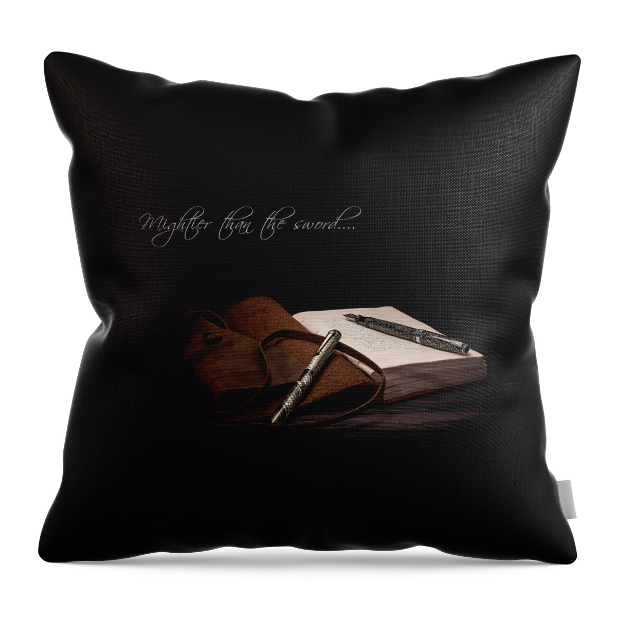 Parker Throw Pillow featuring the photograph Mightier Than The Sword by Tom Mc Nemar