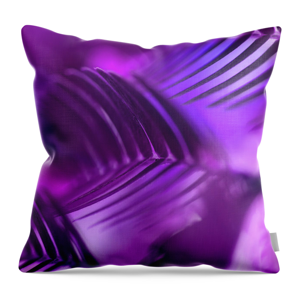 Mimosa Throw Pillow featuring the photograph Mimosa Leaf Abstract by Mike Eingle