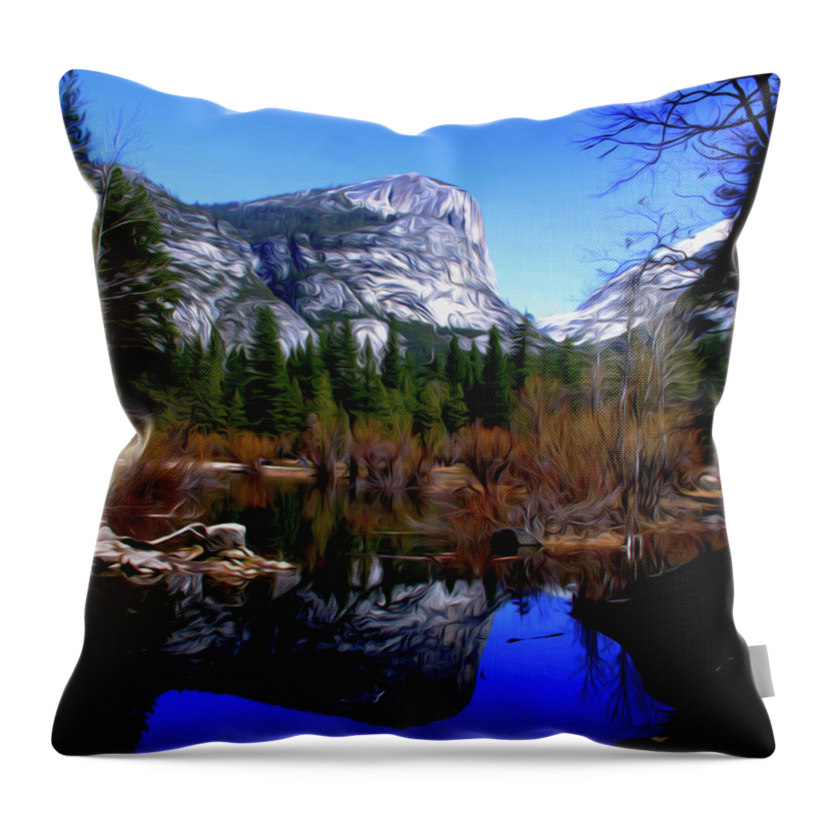 Mirror Lake Throw Pillow featuring the photograph Mirror Lake by Stuart Manning