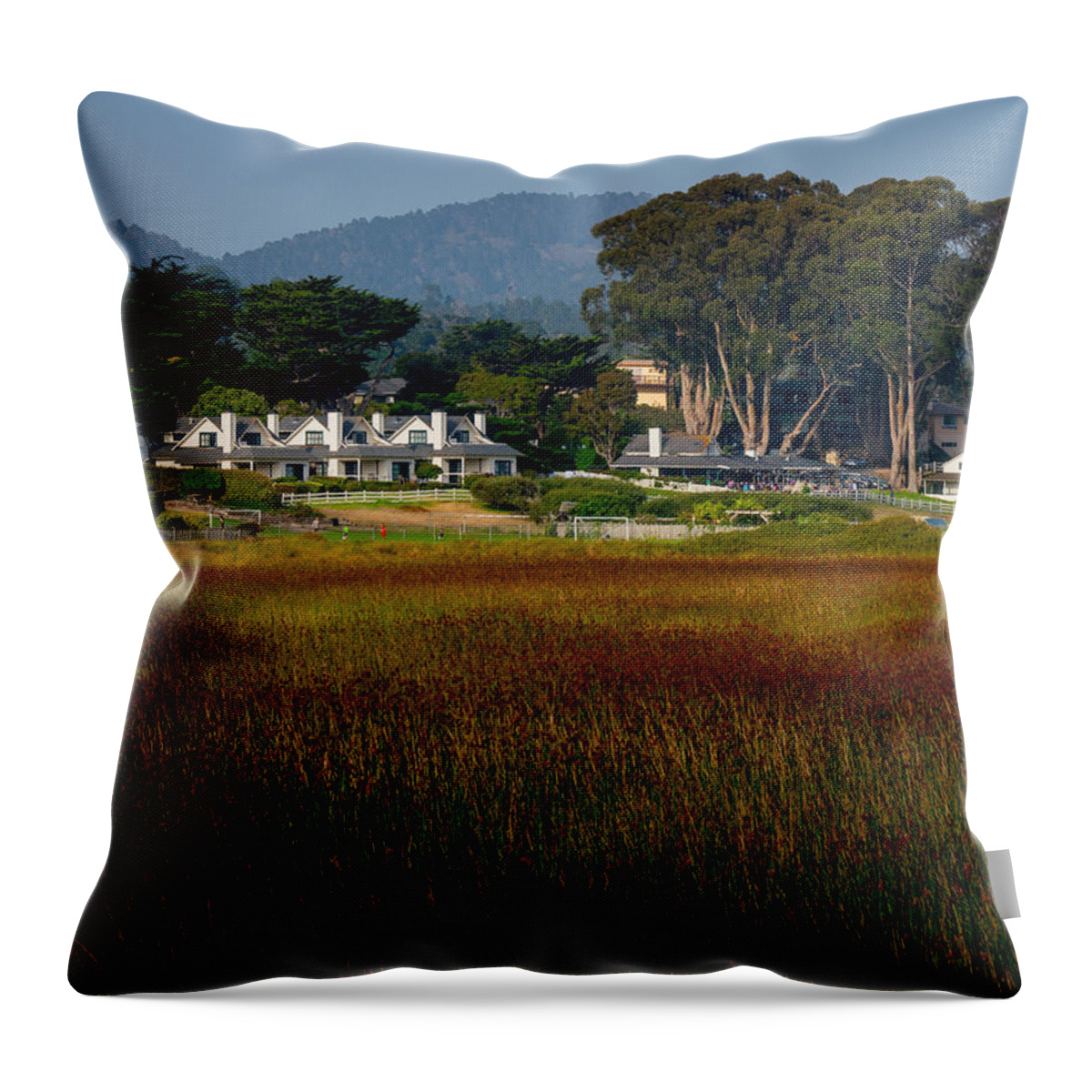 Mission Ranch Throw Pillow featuring the photograph Mission Ranch by Derek Dean