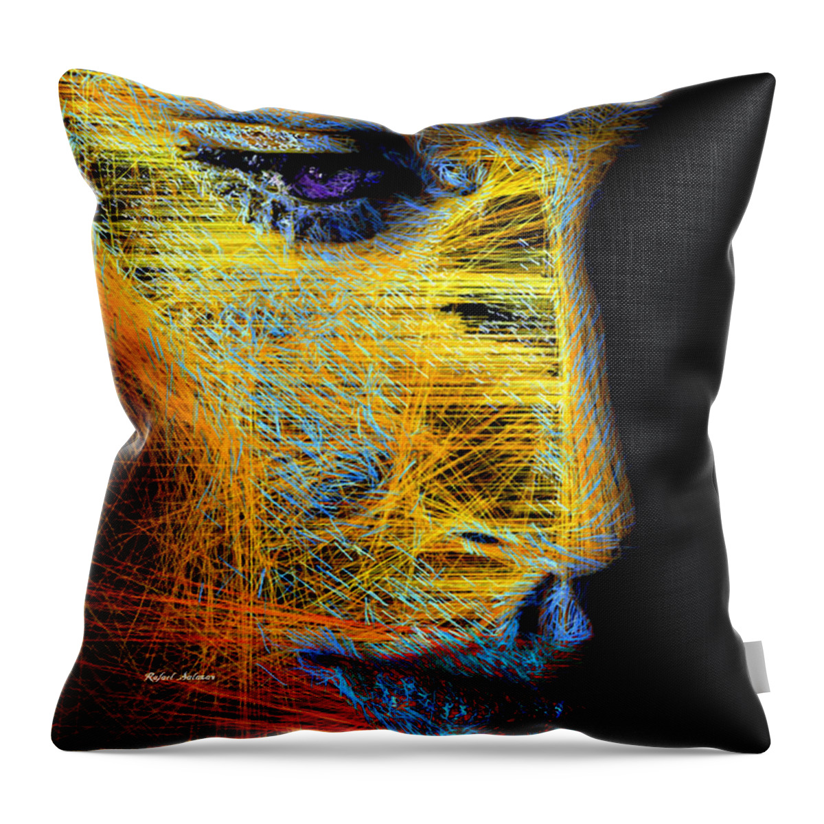 Rafael Salazar Throw Pillow featuring the digital art Mystery by Rafael Salazar