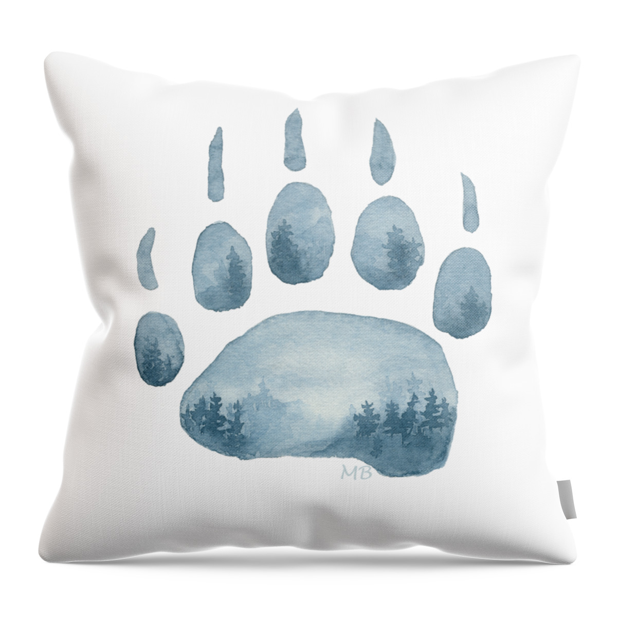 Mountain Throw Pillow featuring the painting Misty Mountain Hop by Monica Burnette