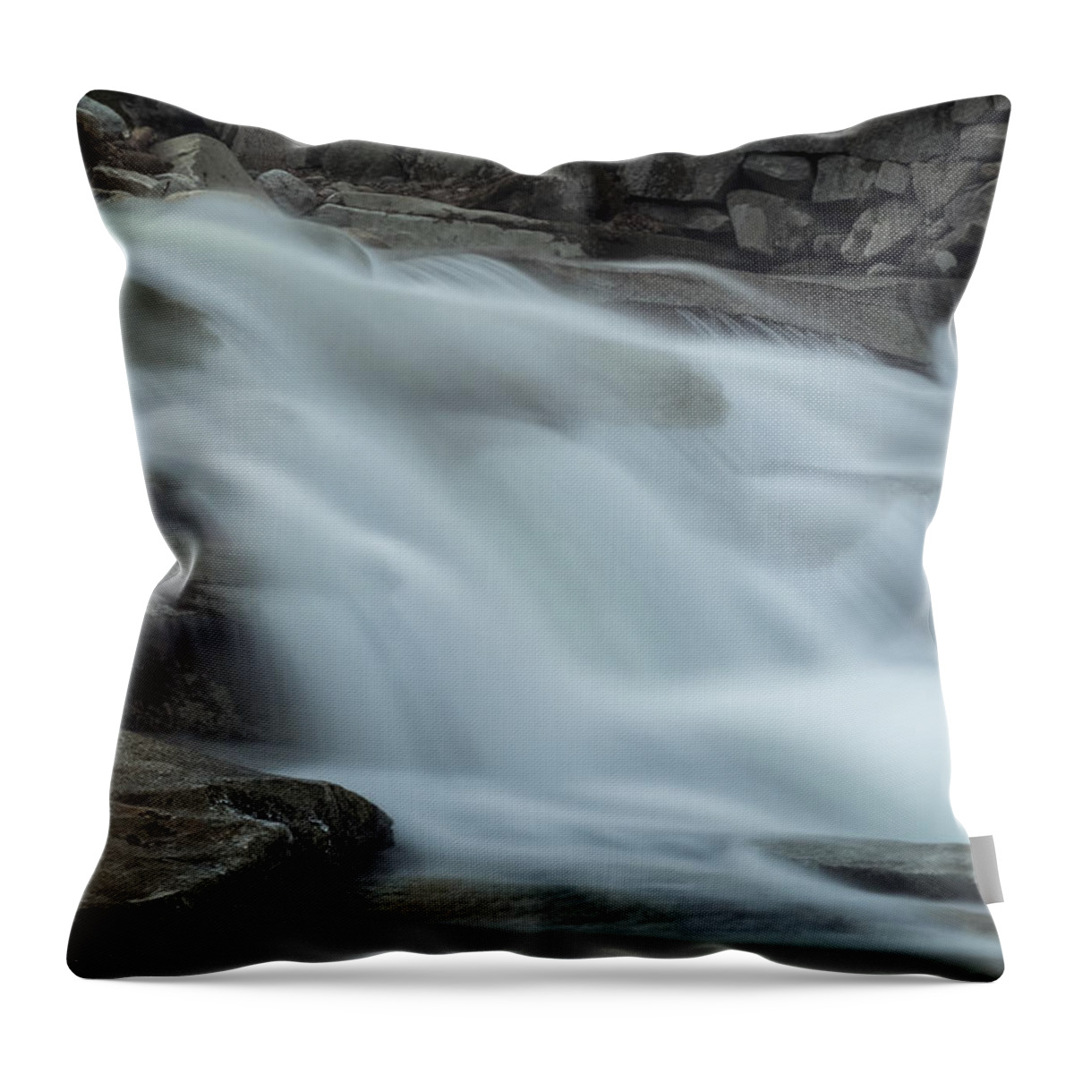 Stickney Brook Road Throw Pillow featuring the photograph Misty Stickney Brook by Tom Singleton