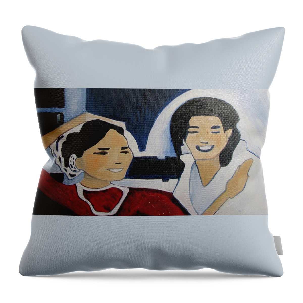 Michael Jackson Throw Pillow featuring the painting Mj one of five number four by Patricia Arroyo