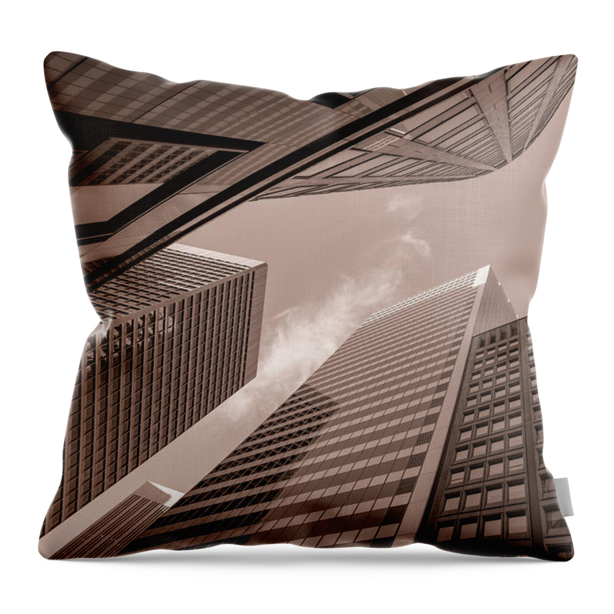 City Throw Pillow featuring the photograph Modern city by Jonathan Nguyen