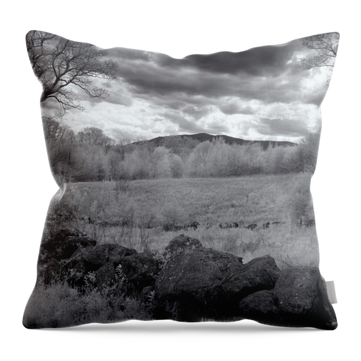 Dublin New Hampshire Throw Pillow featuring the photograph Monadnock In Black And White by Tom Singleton