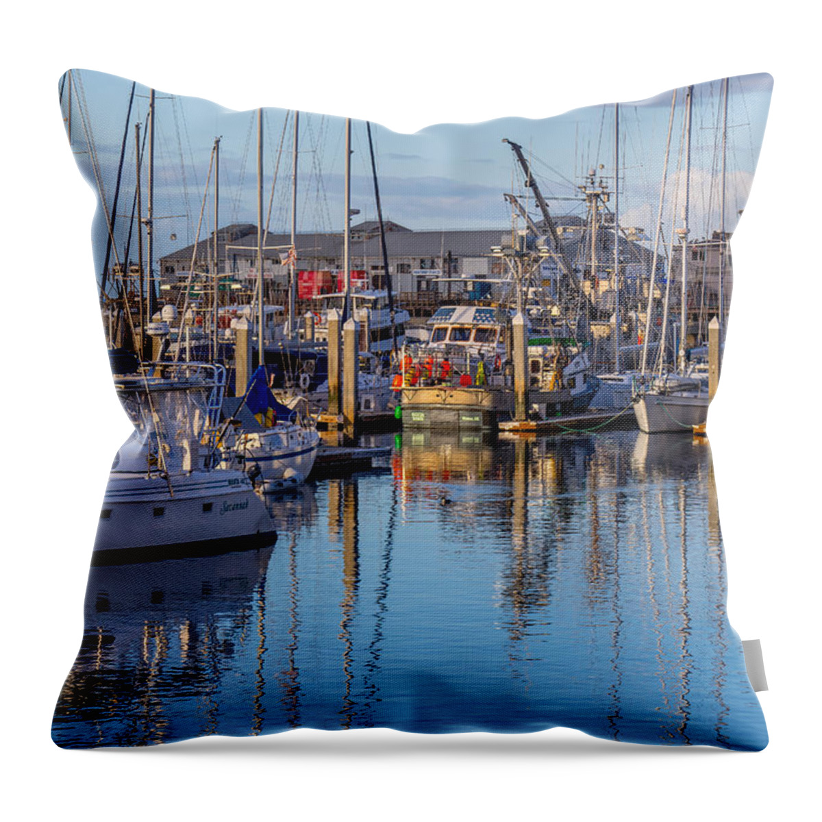 Monterey Throw Pillow featuring the photograph Monterey Marina Afternoon by Derek Dean