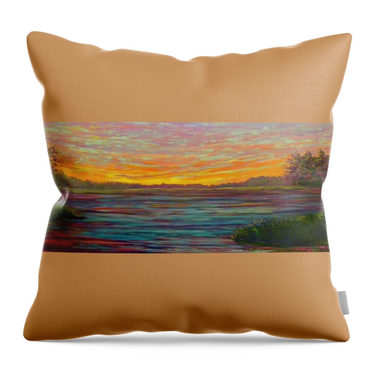 Morning Throw Pillow featuring the painting Southern Sunrise by Jeanette Jarmon
