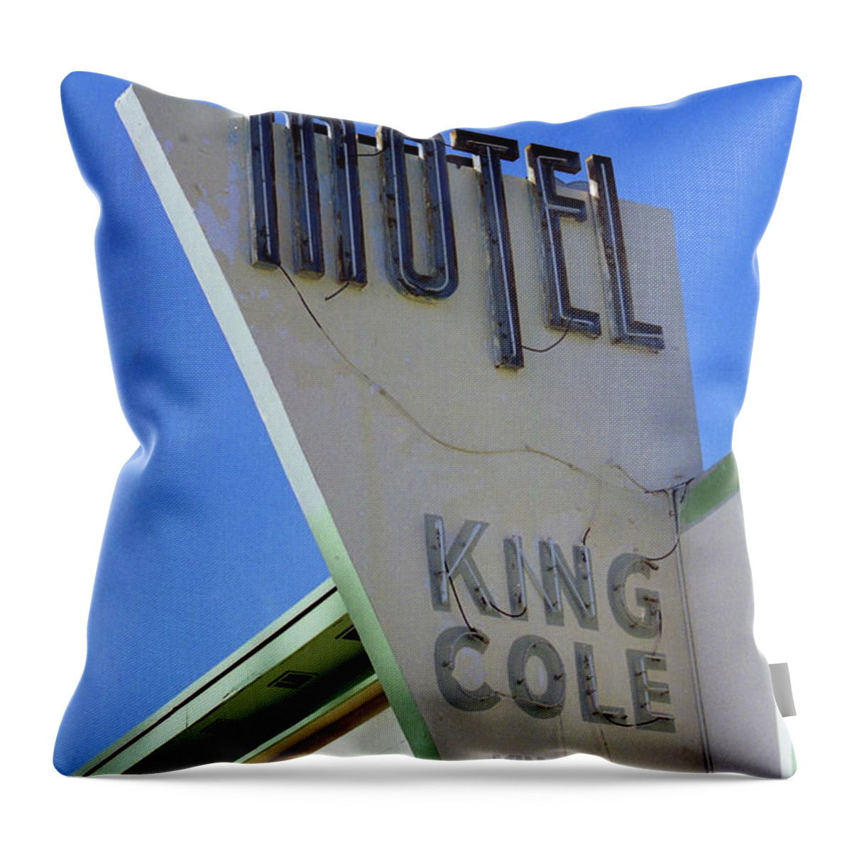 Pool Throw Pillow featuring the photograph Motel King Cole by Matthew Bamberg