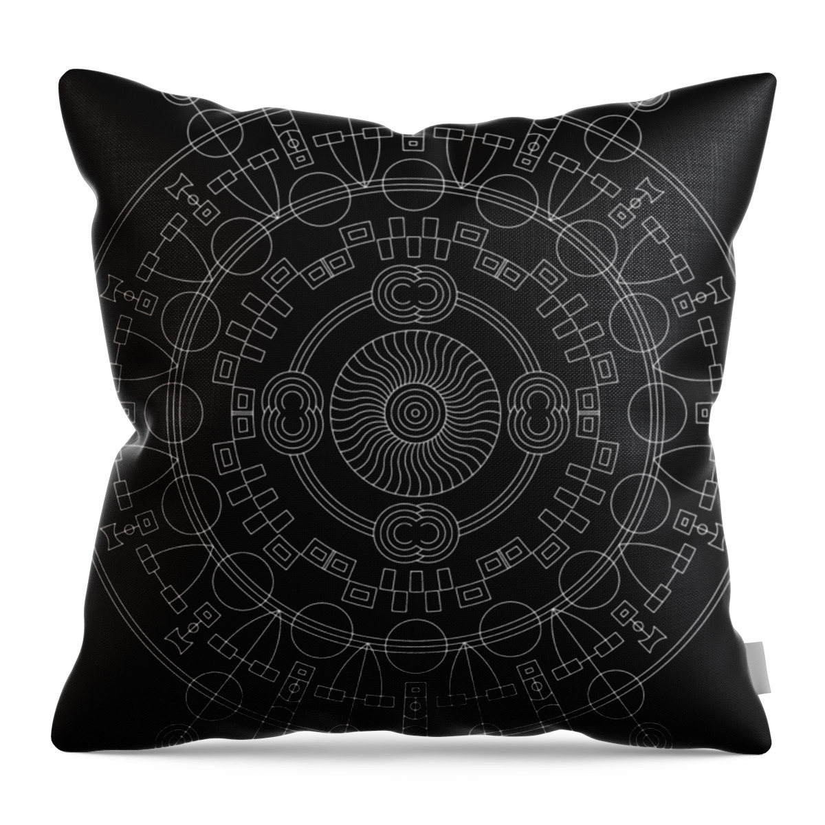 Relief Throw Pillow featuring the digital art Mother Inverse by DB Artist