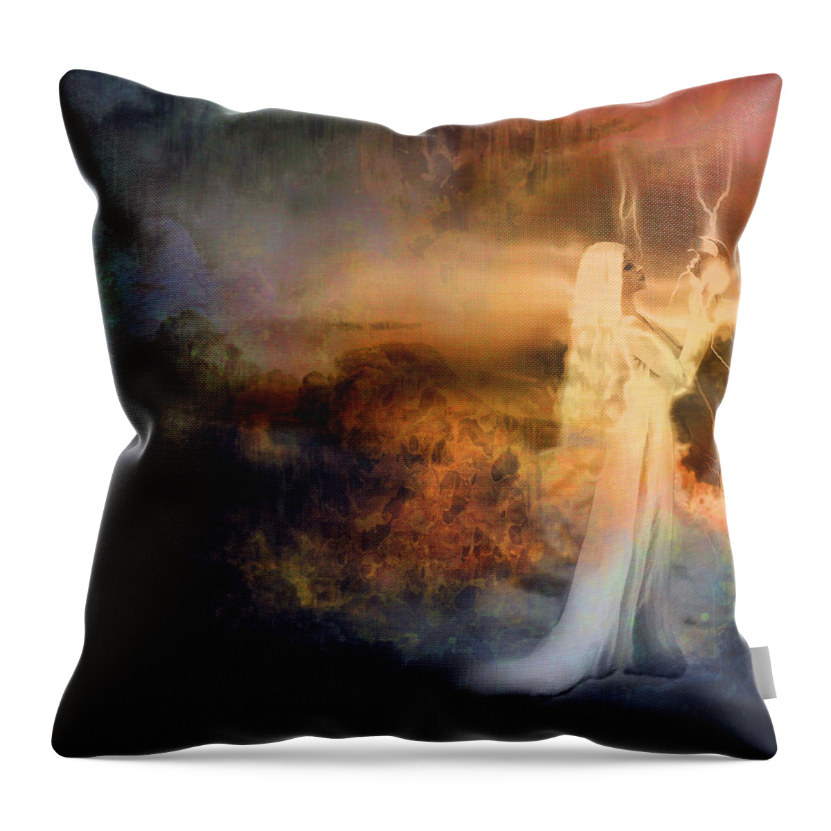 Mother Of Dragons Throw Pillow featuring the digital art Mother of Dragons by Lilia D