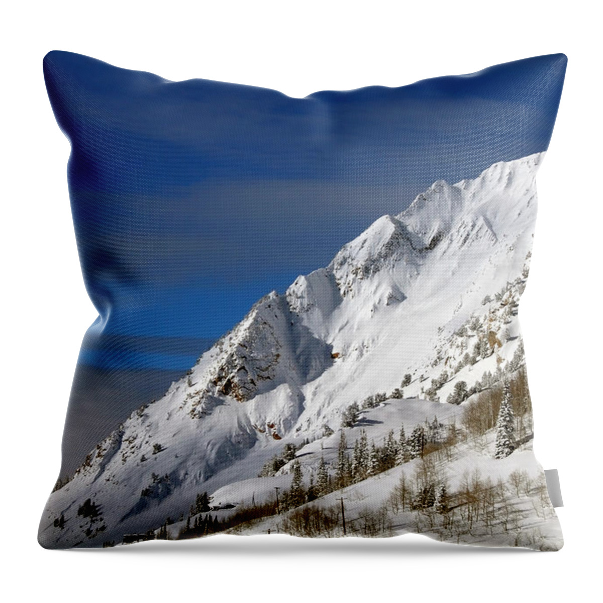 Landscape Throw Pillow featuring the photograph Mount Superior in Winter by Brett Pelletier