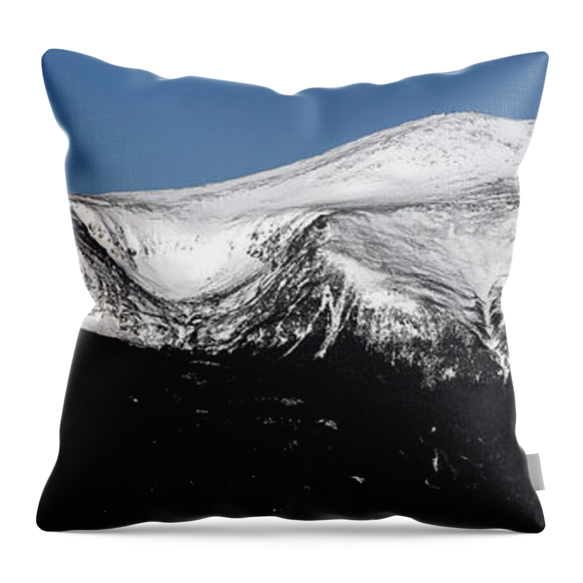 New Hampshire Throw Pillow featuring the photograph Mount Washington East Slope Panoramic by Brett Pelletier