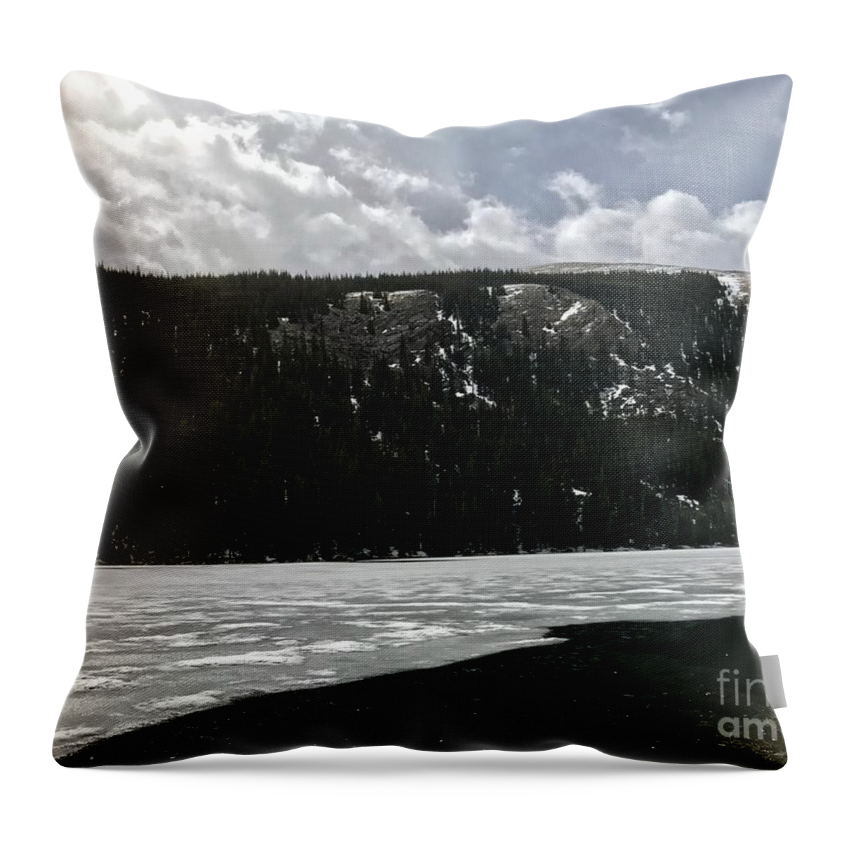 Mountain Throw Pillow featuring the photograph Mountain Lake by Dennis Richardson