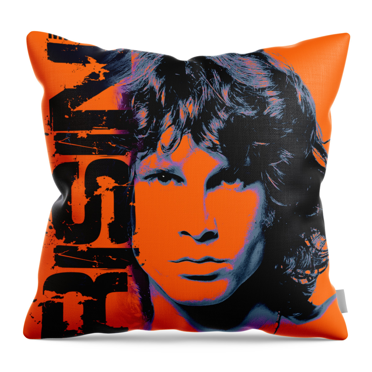 The Doors Throw Pillow featuring the digital art Mr Mojo Risin by Mal Bray