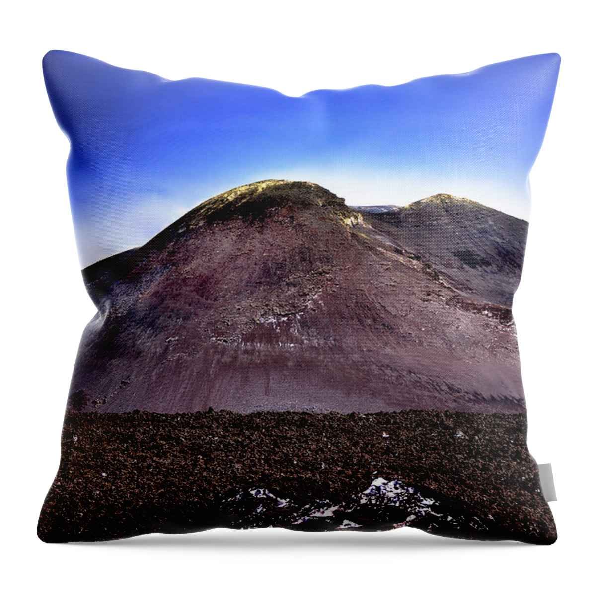  Throw Pillow featuring the photograph Mt. Etna III by Patrick Boening