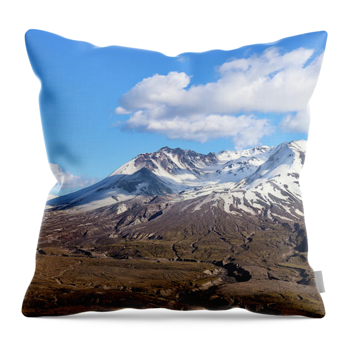 Mount St Helens Throw Pillow featuring the photograph Mt Saint Helens by Robert Bellomy