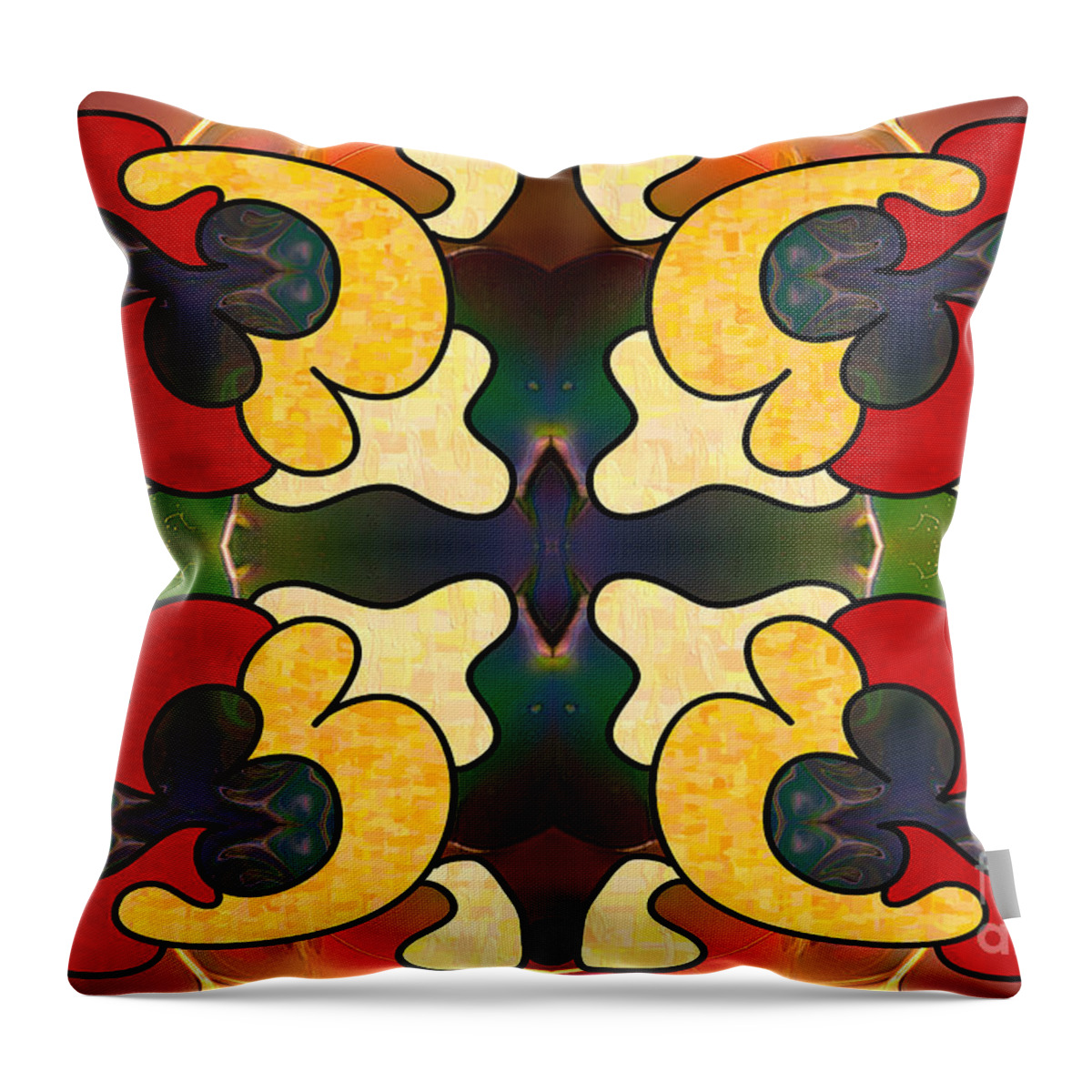 2015 Throw Pillow featuring the digital art MultiDimensional Directions Abstract Art by Omashte by Omaste Witkowski