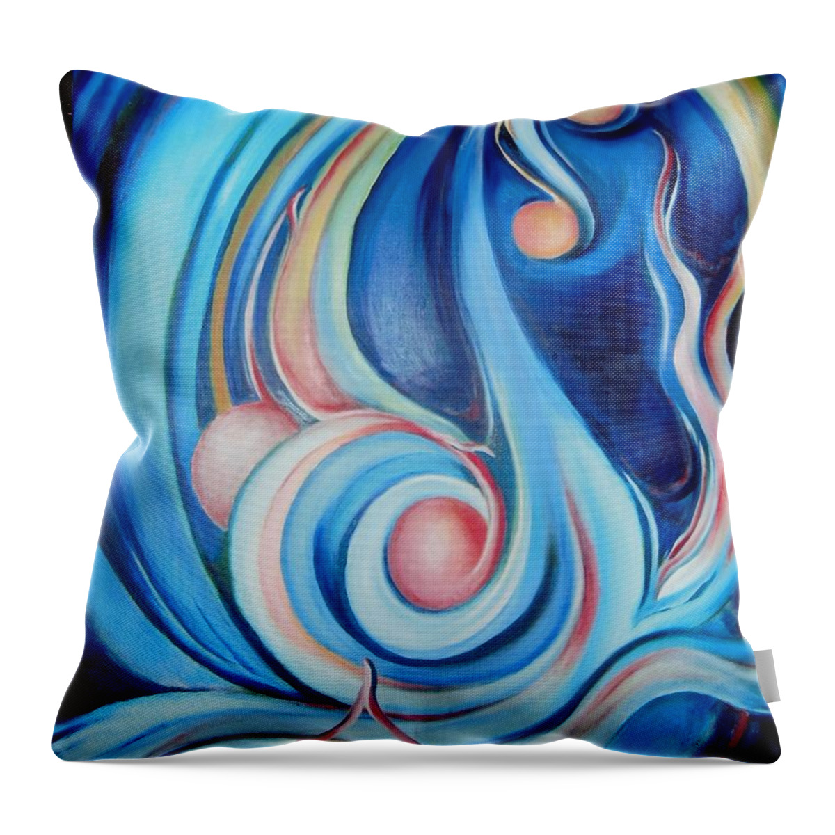 Music Art Throw Pillow featuring the painting Music of the Spheres by Jordana Sands