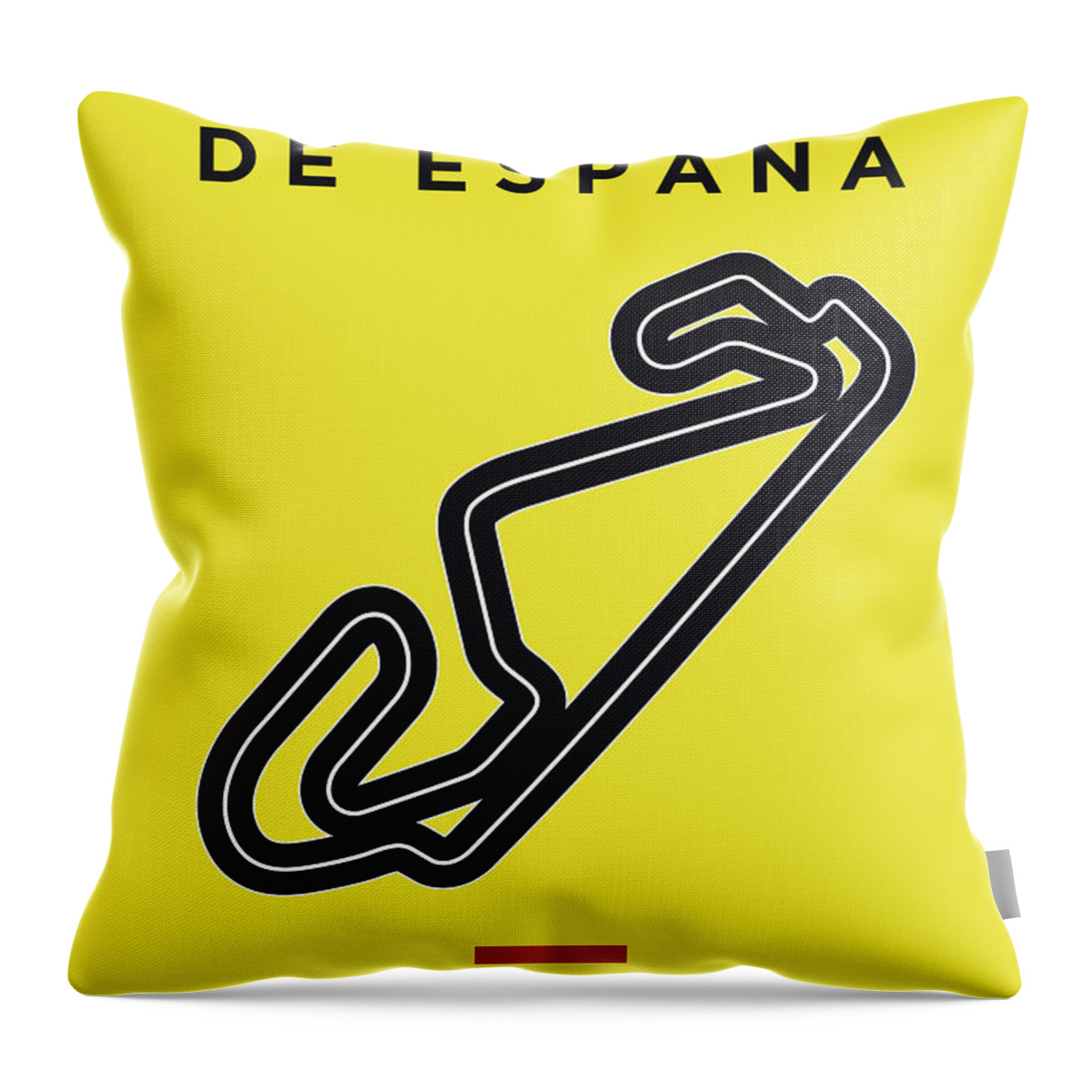 Limited Throw Pillow featuring the digital art My 2017 Gran Premio De Espana Minimal Poster by Chungkong Art