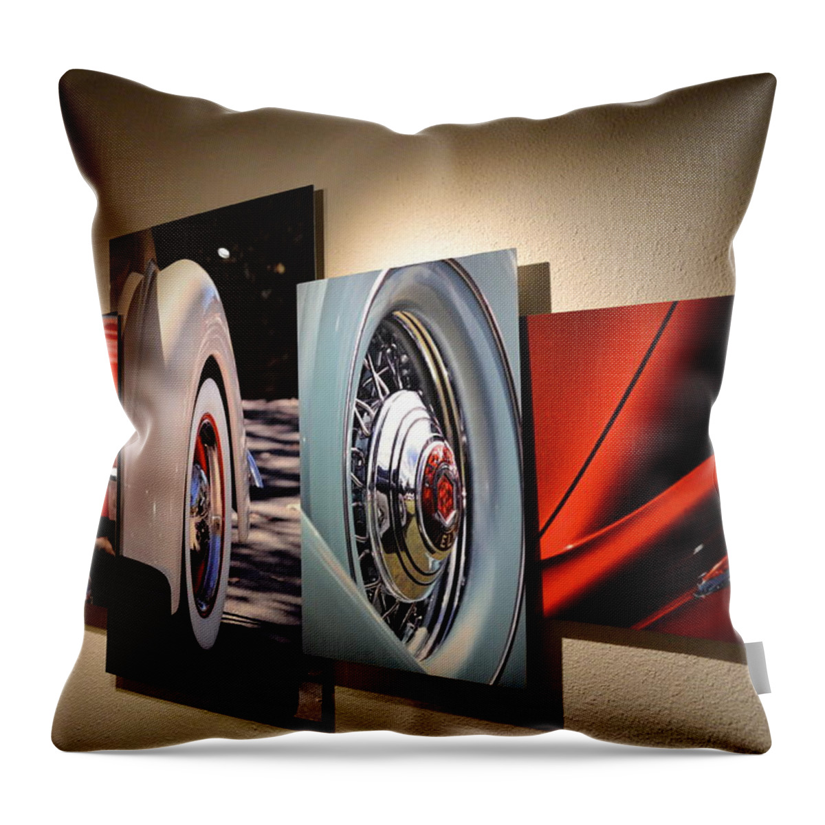  Throw Pillow featuring the photograph My Art on the wall by Dean Ferreira