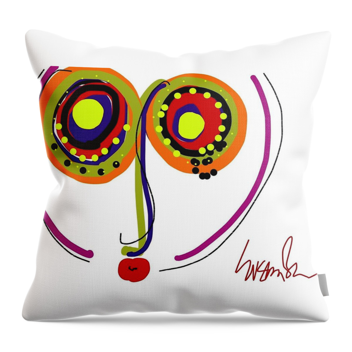 Abstract Throw Pillow featuring the digital art My Funny Valentine by Susan Fielder