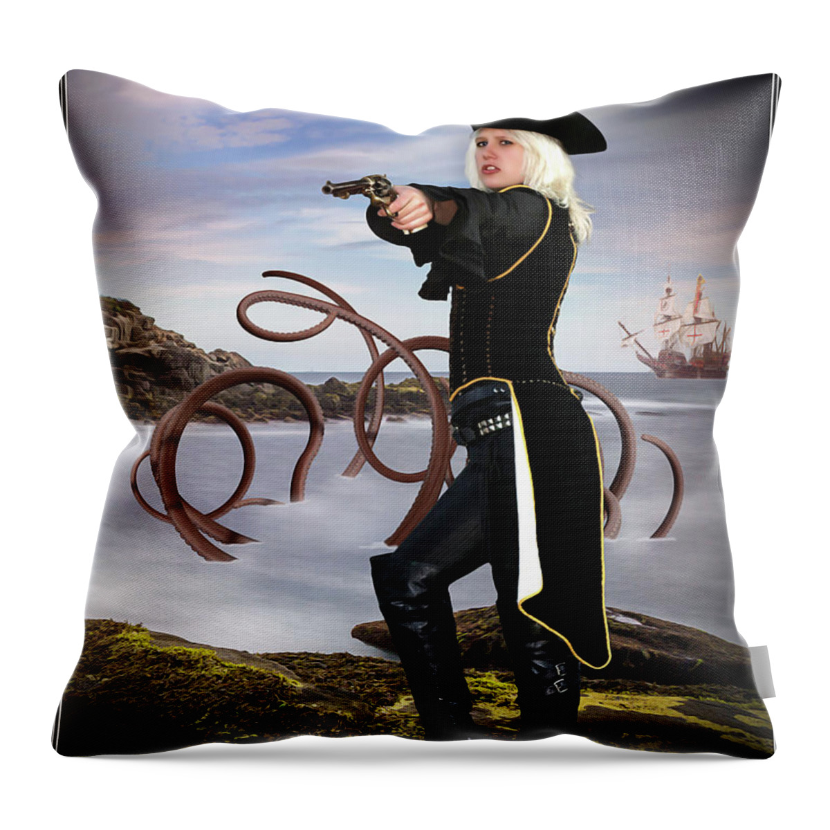 Mysterious Throw Pillow featuring the photograph Mysterious Island by Jon Volden