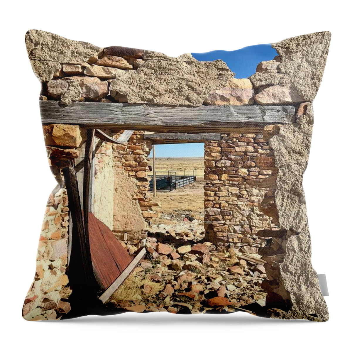 Stone Throw Pillow featuring the photograph Mystery Ranch No. 2 by Brad Hodges