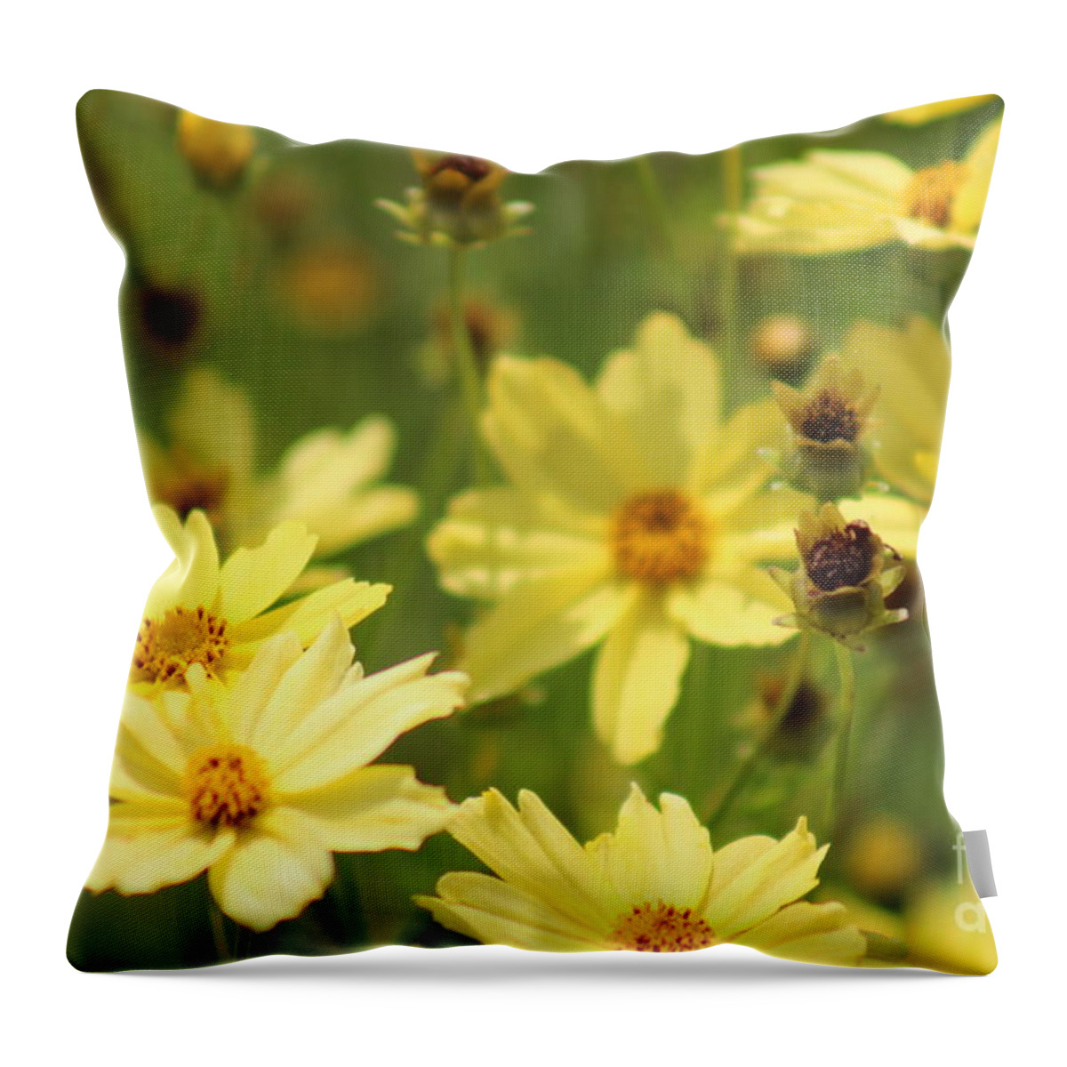 Yellow Throw Pillow featuring the photograph Nature's Beauty 61 by Deena Withycombe