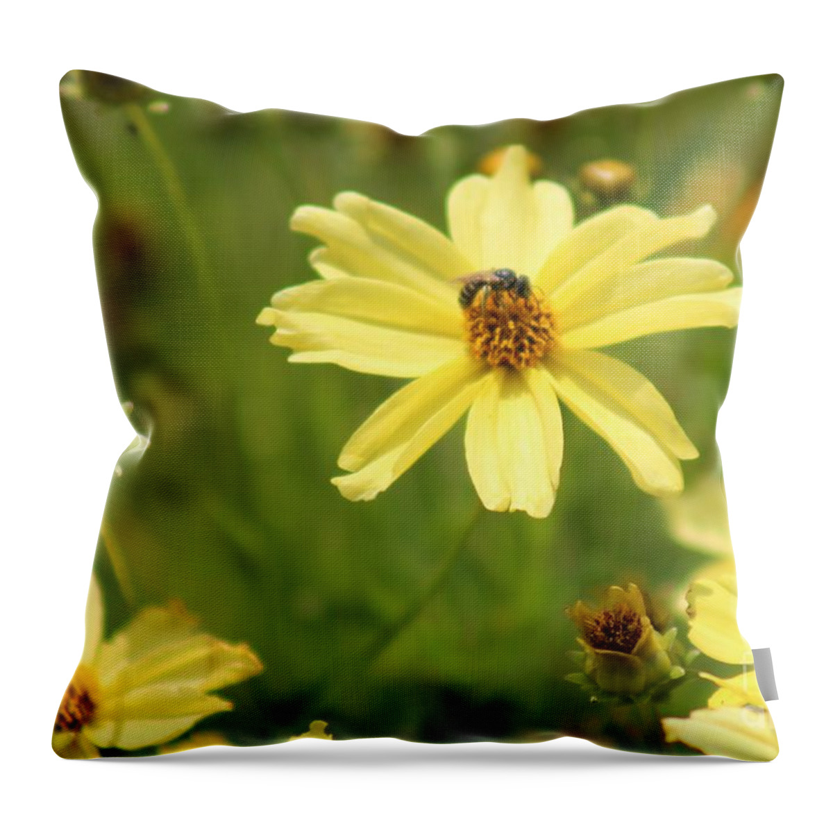 Yellow Throw Pillow featuring the photograph Nature's Beauty 62 by Deena Withycombe