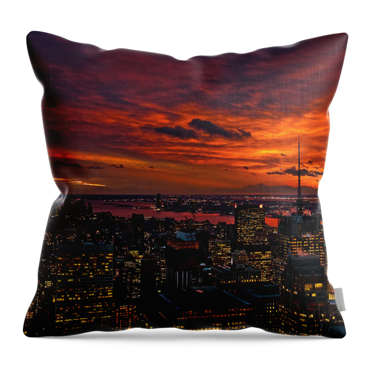 New York Throw Pillow featuring the photograph Nature's Palette by Neil Shapiro