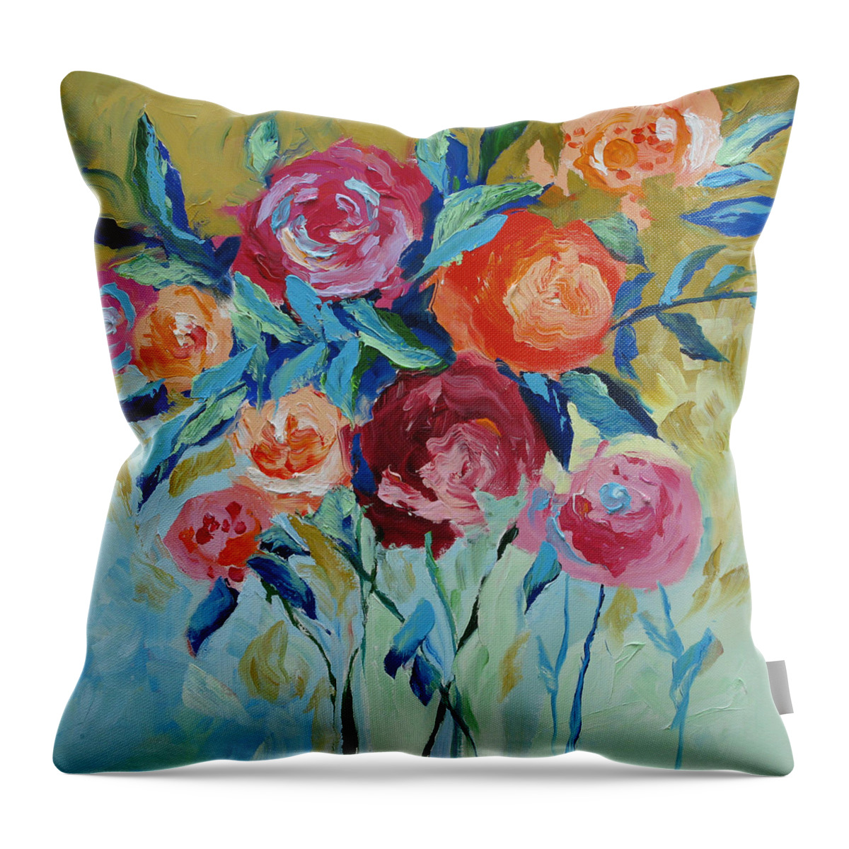 Art Throw Pillow featuring the painting Nature's Wonder by Linda Monfort