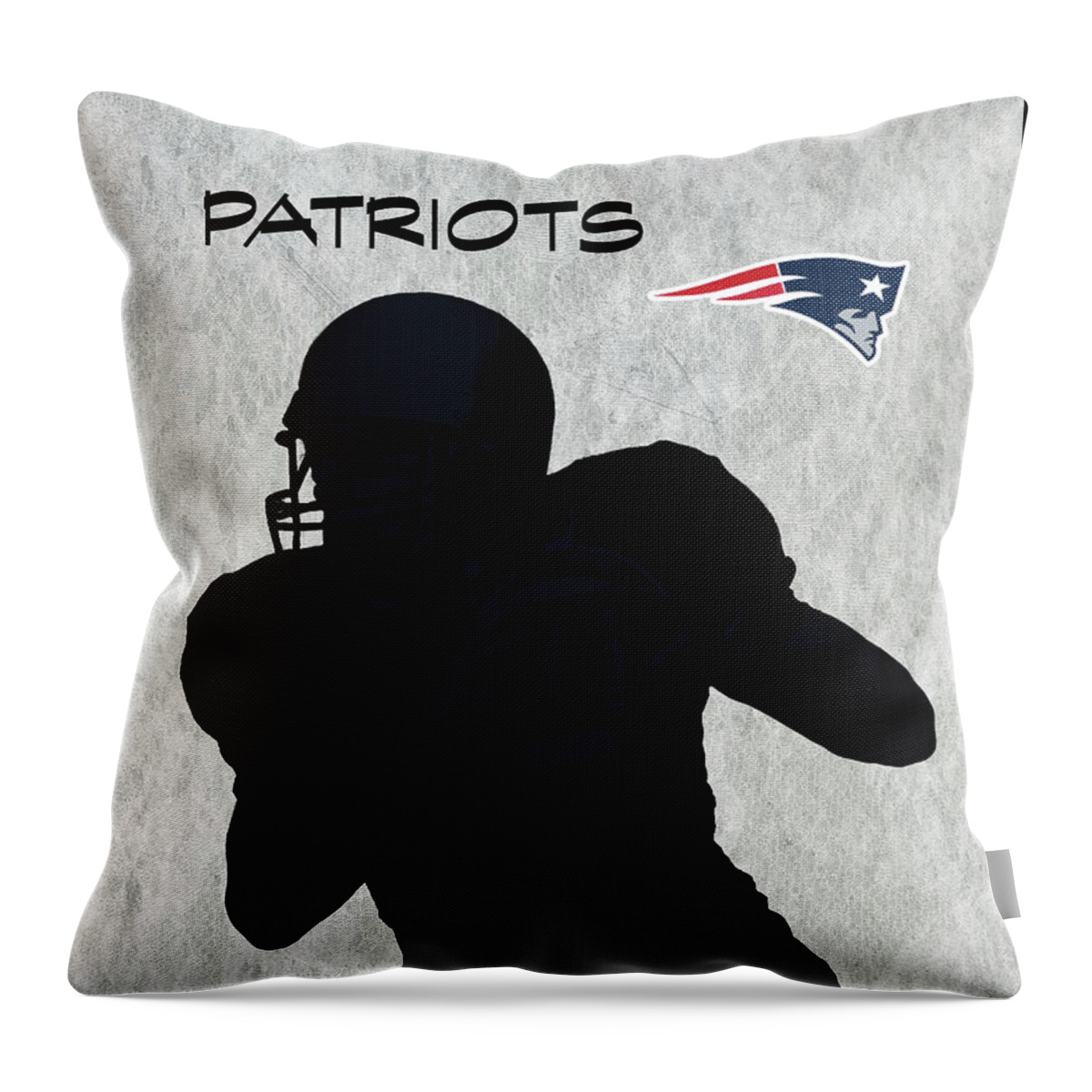 New England Throw Pillow featuring the digital art New England Patriots Football by David Dehner
