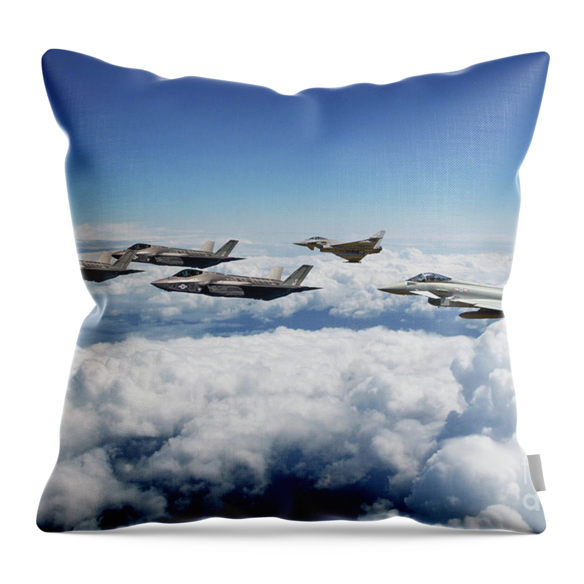 F35 Lighting Ii Throw Pillow featuring the digital art New Kids On The Block by Airpower Art