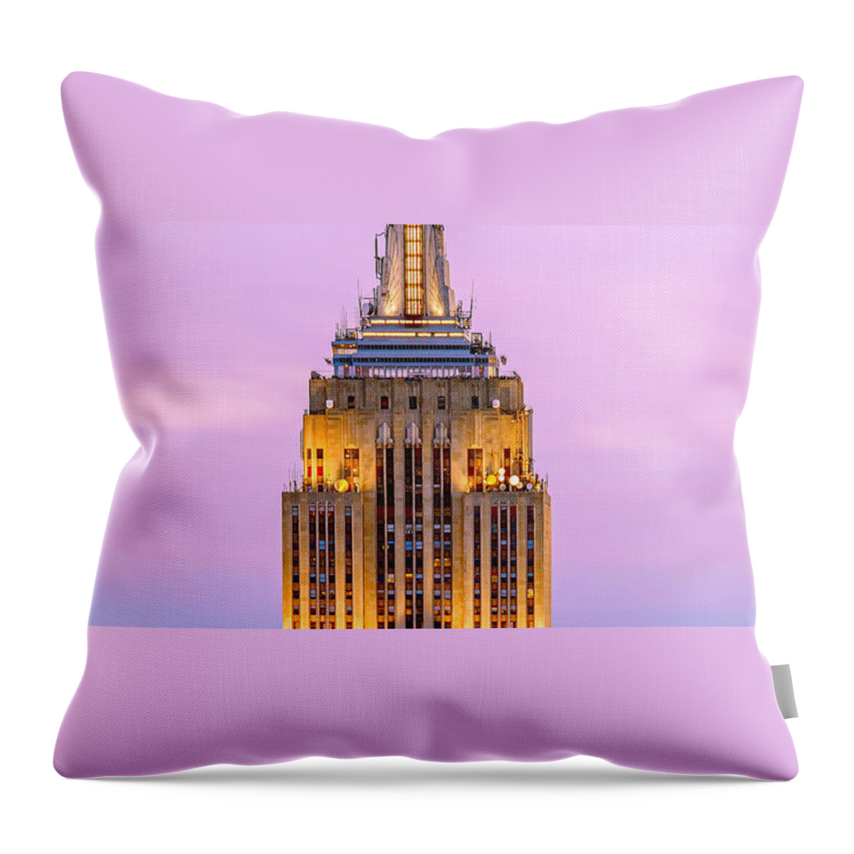 Empire State Building Throw Pillow featuring the photograph New York Giants by Az Jackson