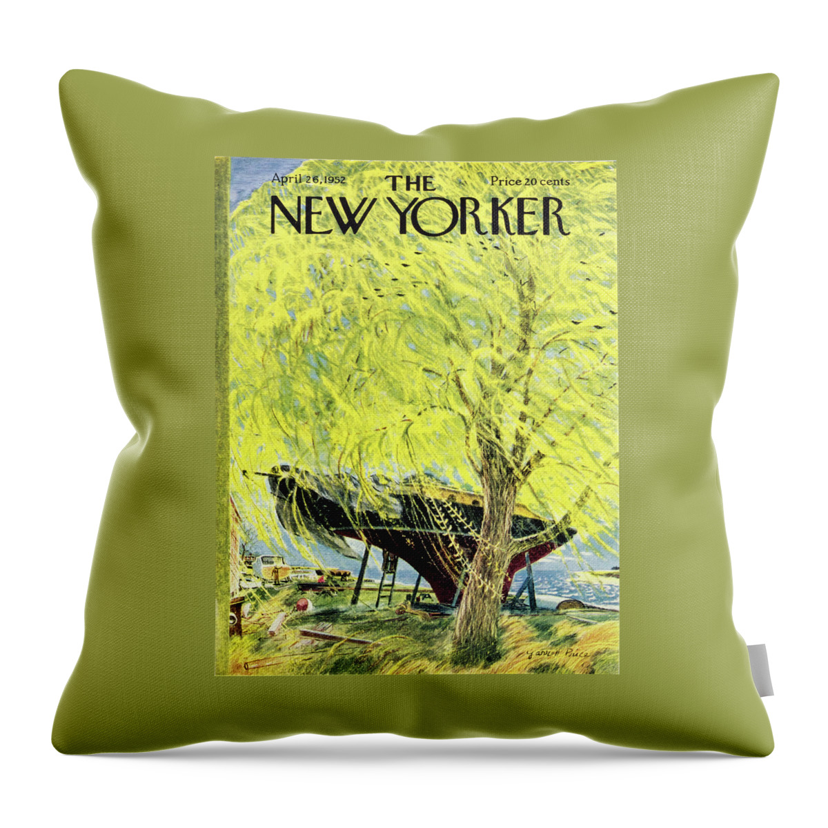 New Yorker April 26 1952 Throw Pillow
