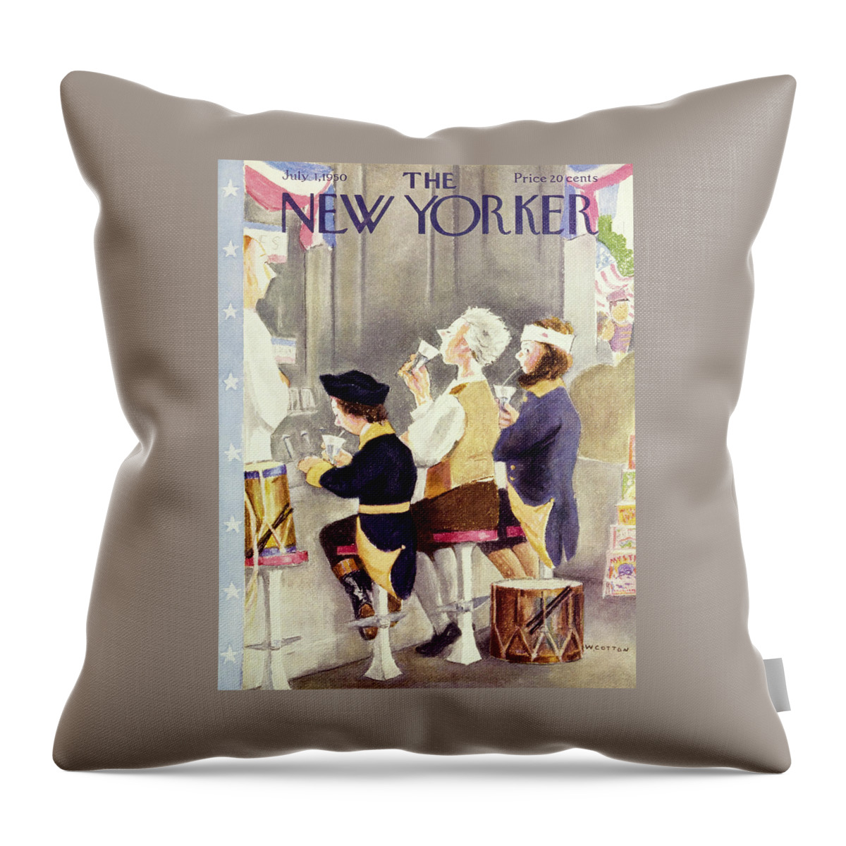 New Yorker July 1 1950 Throw Pillow