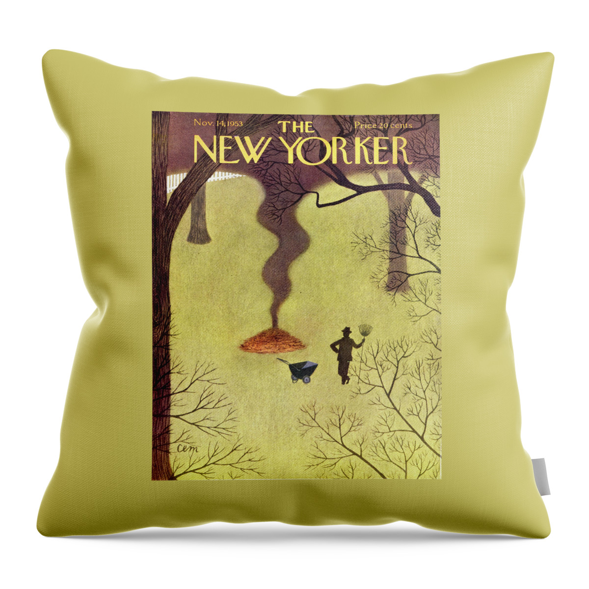 New Yorker November 14 1953 Throw Pillow