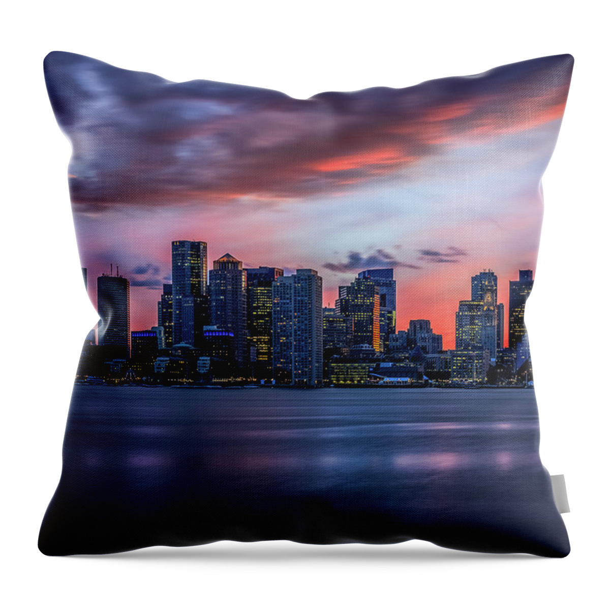 Boston Throw Pillow featuring the photograph Night on the Town by Rob Davies