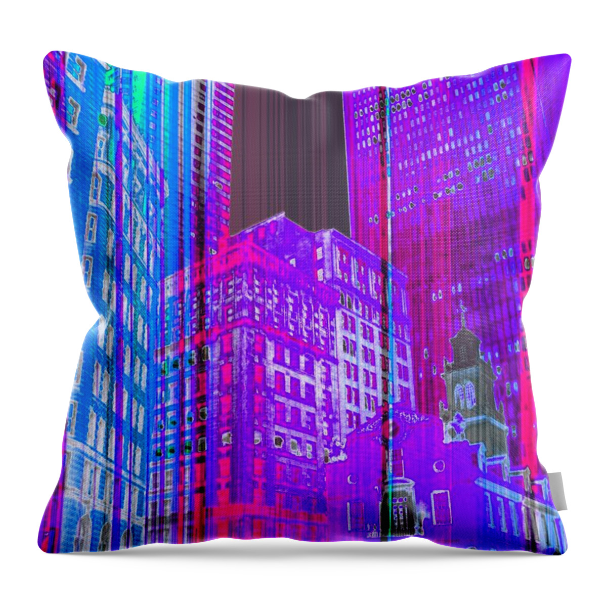 Night Life Throw Pillow featuring the photograph Nightlife the Psycho Way by Julie Lueders 