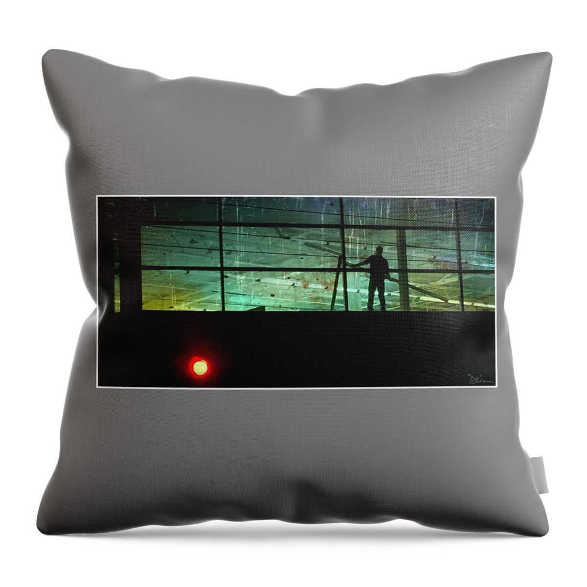 Evening Throw Pillow featuring the photograph Nightwork by Peggy Dietz