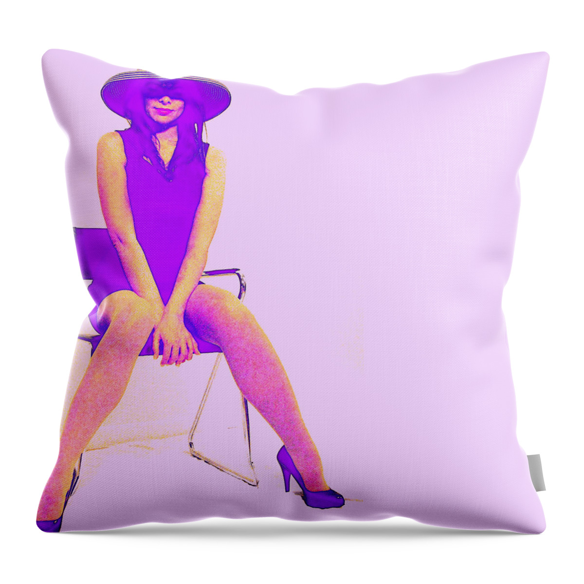 Vogue Throw Pillow featuring the painting Niki by Naxart Studio