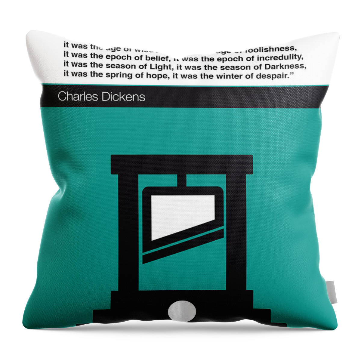Charles Throw Pillow featuring the digital art No009 MY Tale of Two Cities Book Icon poster by Chungkong Art