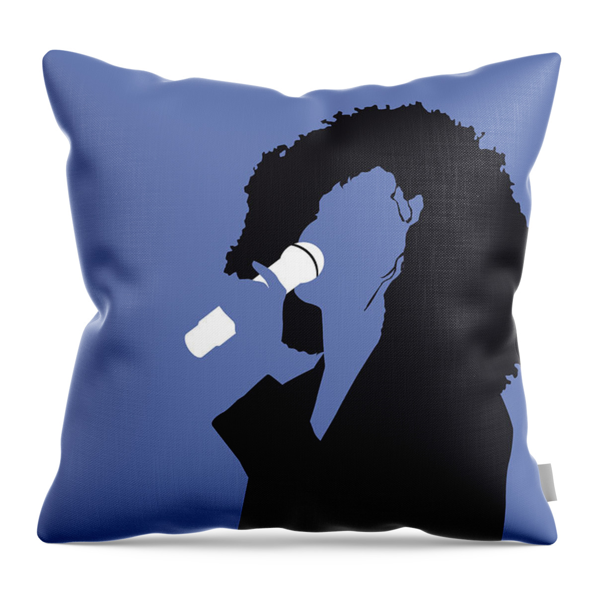 Whitney Throw Pillow featuring the digital art No108 MY Whitney Houston Minimal Music poster by Chungkong Art