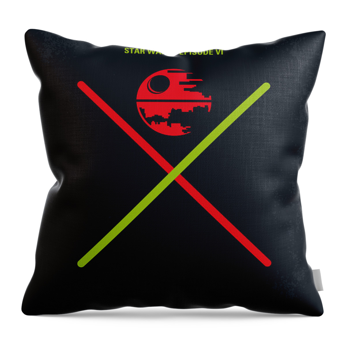 Star Wars Episode Vi Return Of The Jedi Throw Pillow featuring the digital art No156 My STAR WARS Episode VI Return of the Jedi minimal movie poster by Chungkong Art